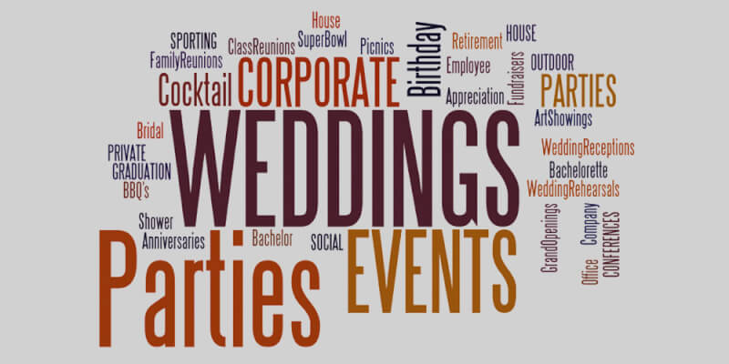 An image representing the various types of event planning services.