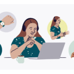 An Icon illustrating how the event planning is made in schools with the images related to aim and objectives, event time, volunteers, etc